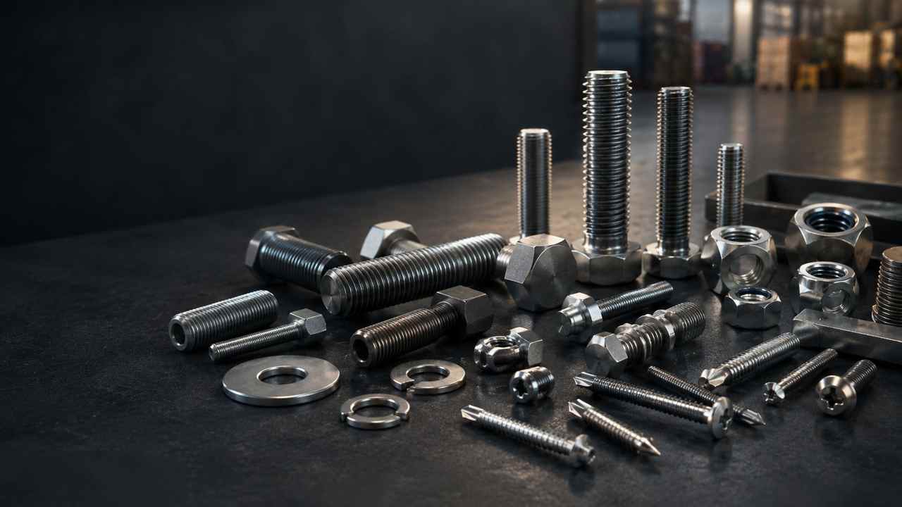 Industrial fasteners and metal components